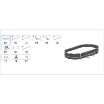 Liner pour piscine Bestway Power Steel Swim Vista series ovale 488 × 305 × 107 cm