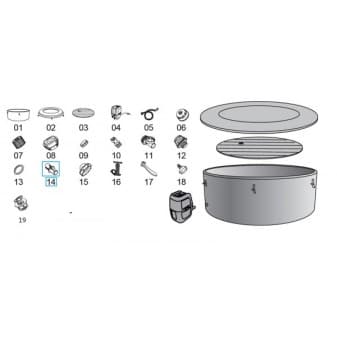 Adaptateur valve de degonflage cote spa Lay-Z-Spa dropstitch Bestway a partir de 2021 - vue 1