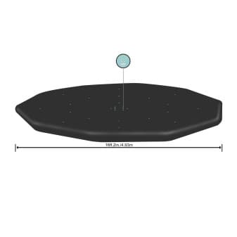 Bâche 4 saisons 493 cm pour piscine ronde hors-sol diam 460 cm ou 488 cm 58249